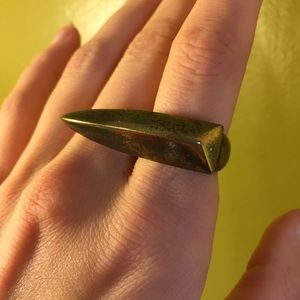 Urban outfitters over two fingers edgy ring